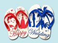 島ぞうりアートHAPPY WEDDING　Congratulation
